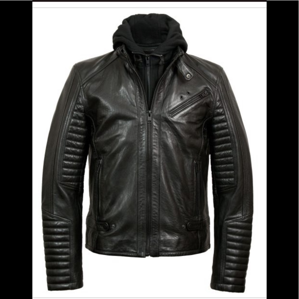 HidePark -Hooded Leather Jacket
